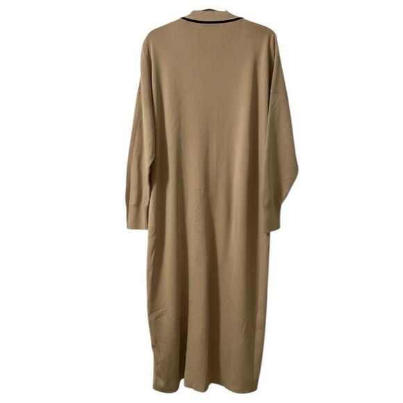 Zara Tan/Beige 2pc Long  Duster Pants Set(Duster Small/Pants Medium) - Picture 4 of 10